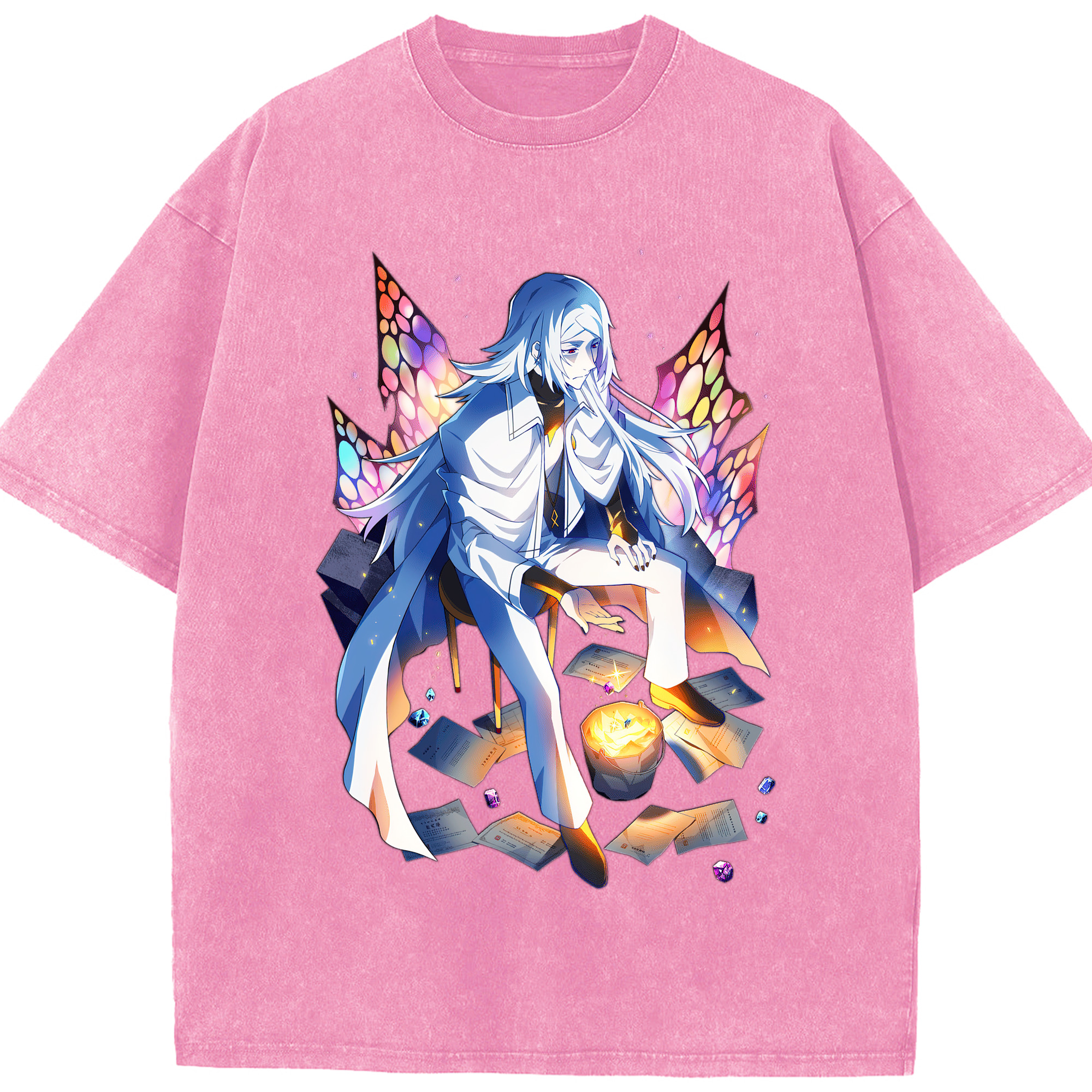 （画像用） 文豪ストレイドッグス Bungo Stray Dogs 綿100% ヴィンテージ風 半袖Tシャツ（フロントプリント）